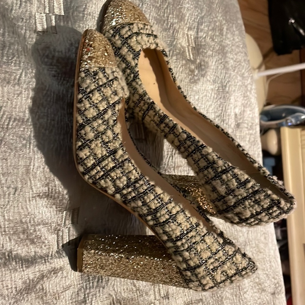 J. Crew Gold Heels Classic Pumps